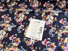 Load image into Gallery viewer, #1908 Purple Modern Flowers Digital Printed Italian 100% Cotton Shirting Remnant