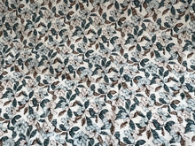 Load image into Gallery viewer, #1909 Aqua Flowers Digital Printed Italian 100% Cotton Shirting Remnant