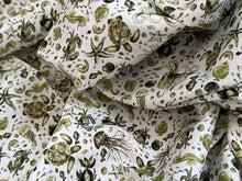 Load image into Gallery viewer, #1910 Oceanic Animals Digital Printed Italian 100% Cotton Shirting Remnant