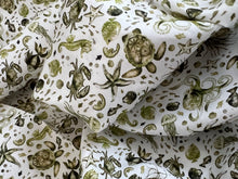 Load image into Gallery viewer, #1910 Oceanic Animals Digital Printed Italian 100% Cotton Shirting Remnant