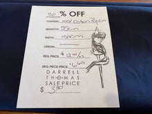 Load image into Gallery viewer, #1533 Navy 100% Cotton Poplin Remnant