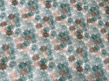 Load image into Gallery viewer, #1911 Aqua Daisies Digital Printed Italian 100% Cotton Shirting Remnant