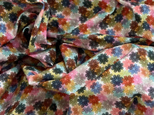 Load image into Gallery viewer, #1914 Multicoloured  Daisies Digital Printed Italian 100% Cotton Shirting Remnant
