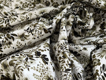 Load image into Gallery viewer, #1916 Earth tone Botanical Digital Printed Italian 100% Cotton Shirting Remnant