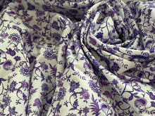 Load image into Gallery viewer, #1917 Purple Baroque Digital Printed Italian 100% Cotton Shirting Remnant