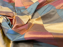 Load image into Gallery viewer, #1055 Harlequin quilted 100% Dupioni Silk Remnant