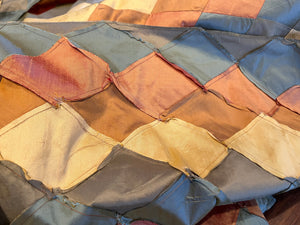 #1055 Harlequin quilted 100% Dupioni Silk Remnant