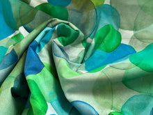 Load image into Gallery viewer, #1762 Aqua &amp; Green Italian 100% Cotton Remnants