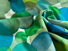Load image into Gallery viewer, #1762 Aqua &amp; Green Italian 100% Cotton Remnants
