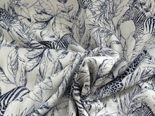 Load image into Gallery viewer, #1765 Blue Safari printed 100% Viscose Voile Remnant