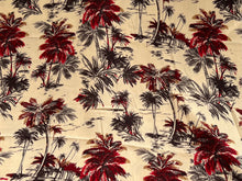 Load image into Gallery viewer, #1767  Palms Trees Italian Printed 100% Viscose Remnant