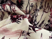 Load image into Gallery viewer, #.   Wetlands printed 100% Italian Cotton Suiting Remnants