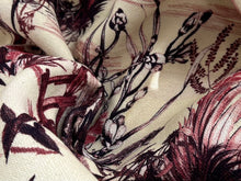 Load image into Gallery viewer, #.   Wetlands printed 100% Italian Cotton Suiting Remnants