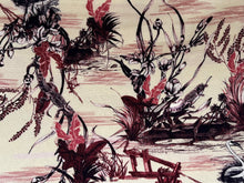 Load image into Gallery viewer, #.   Wetlands printed 100% Italian Cotton Suiting Remnants