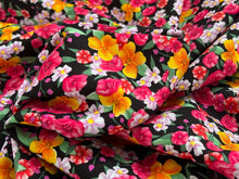 Load image into Gallery viewer, #1769 Floral Garden Printed Italian 100% Viscose Challis Remnants
