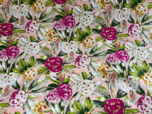 Load image into Gallery viewer, Designer Pink Abstract Hydrangea Floral 100% Cotton.       1/4 Metre Price