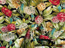 Load image into Gallery viewer, Designer Black Abstract Hydrangea Floral 100% Cotton.       1/4 Metre Price