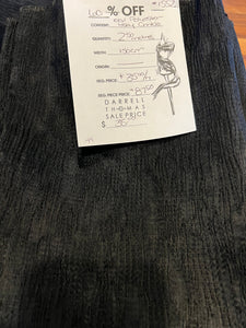 #1552  Black 100% Polyester Issey Crinkle Remnants