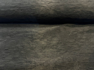 #1552  Black 100% Polyester Issey Crinkle Remnants