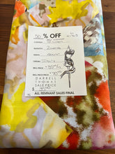 Load image into Gallery viewer, #1763  Multi-coloured patchwork floral Italian 85% Viscose 15% Linen Remnants