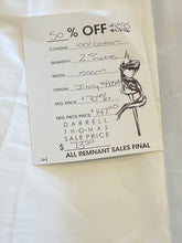 Load image into Gallery viewer, #1895 Snow White Italian 100% Cotton Shirting Remnant