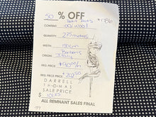 Load image into Gallery viewer, #1786 Navy &amp; White Petite Square 100% Wool Suiting Remnants