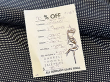 Load image into Gallery viewer, #1787 Navy &amp; White Petite Square 100% Wool Suiting Remnant