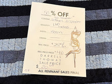 Load image into Gallery viewer, #1790 Blue Textured Stripe Cable Knit 93% Polyester 5% Rayon 2% Spandex Remnant