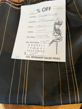 Load image into Gallery viewer, #1587 Brown &amp; Tan Pinstripe 100% Viscose Lining Remnant