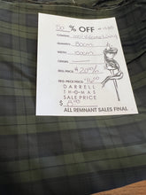 Load image into Gallery viewer, #1588 Olive and Navy Plaid Acetate/Viscose Lining Remnant