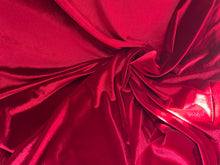 Load image into Gallery viewer, Cardinal Red Stretch Velvet 93% Polyester 7% Spandex     1/4 Meter Price