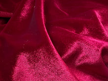 Load image into Gallery viewer, Cardinal Red Stretch Velvet 93% Polyester 7% Spandex     1/4 Meter Price