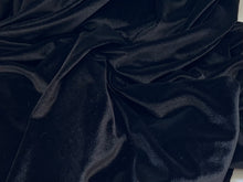 Load image into Gallery viewer, Black Stretch Velvet 93% Polyester 7% Spandex     1/4 Meter Price