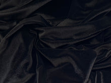 Load image into Gallery viewer, Black Stretch Velvet 93% Polyester 7% Spandex     1/4 Meter Price