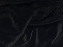 Load image into Gallery viewer, Black Stretch Velvet 93% Polyester 7% Spandex     1/4 Meter Price