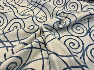 Baby Blue Classic Swirl 64% Rayon 36% Polyester  30,000 DR   1/4 Meter Price