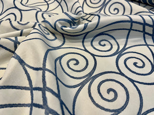 Baby Blue Classic Swirl 64% Rayon 36% Polyester  30,000 DR   1/4 Meter Price