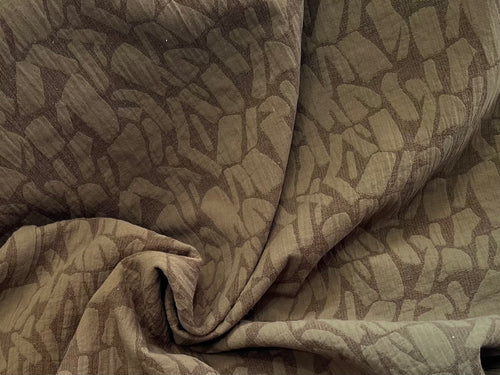Weston Olive Green Abstract Jacquard Blend    1/4 Metre Price