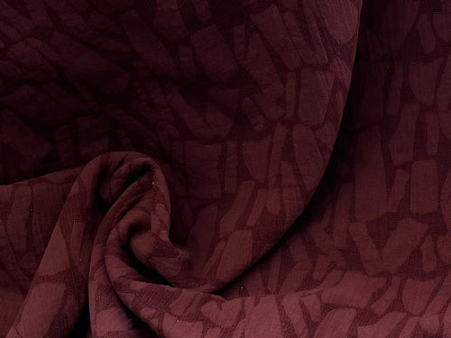Weston Merlot Abstract Jacquard Blend    1/4 Metre Price