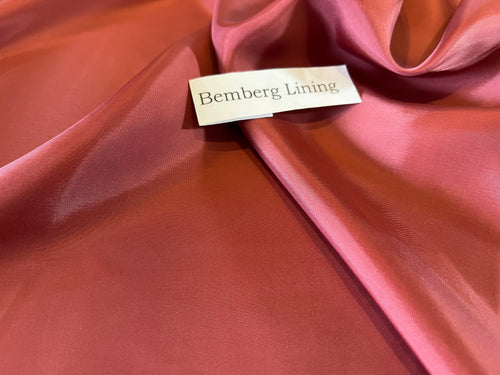 Terracotta 100% Bemberg Lining.    1/4 Metre Price