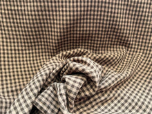 Load image into Gallery viewer, Brown &amp; Tan Gingham 100% Cotton Double Gauze  1/4 Metre Price