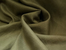Load image into Gallery viewer, Khaki Green 100% Linen     1/4 Meter Price