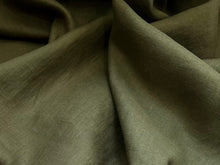Load image into Gallery viewer, Khaki Green 100% Linen     1/4 Meter Price