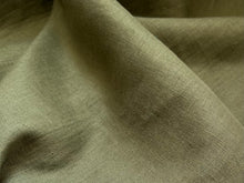 Load image into Gallery viewer, Khaki Green 100% Linen     1/4 Meter Price