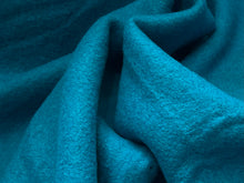 Load image into Gallery viewer, Electric Turquoise Boiled 100% Wool Coating    1/4 Meter Price