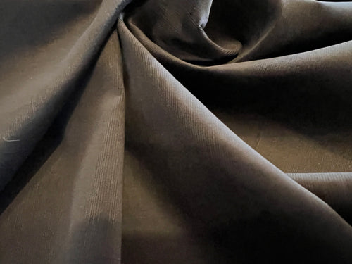 Black 98% Cotton 2% Spandex Pin Wale Corduroy     1/4 Metre Price