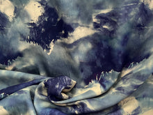 Load image into Gallery viewer, Viscose Denim Blue Landscapes    1/4 Metre Price