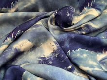Load image into Gallery viewer, Viscose Denim Blue Landscapes    1/4 Metre Price