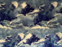 Load image into Gallery viewer, Viscose Denim Blue Landscapes    1/4 Metre Price