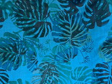 Load image into Gallery viewer, Lyocell Lagoon Blue Palms    1/4 Metre Price